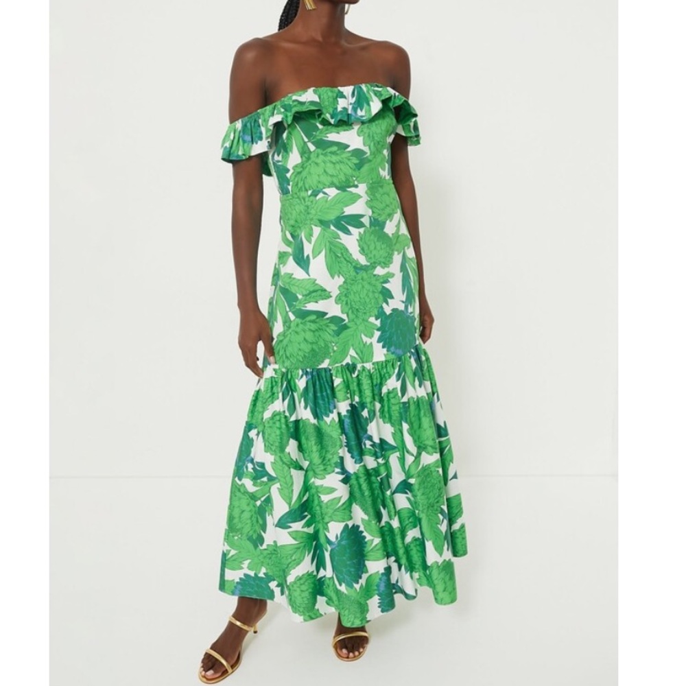 Tuckernuck Green Floral Maxi Dress